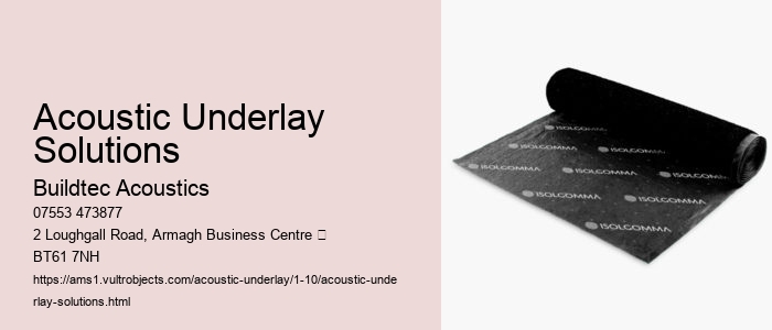 Acoustic Underlays for Reducing Noise from Appliances