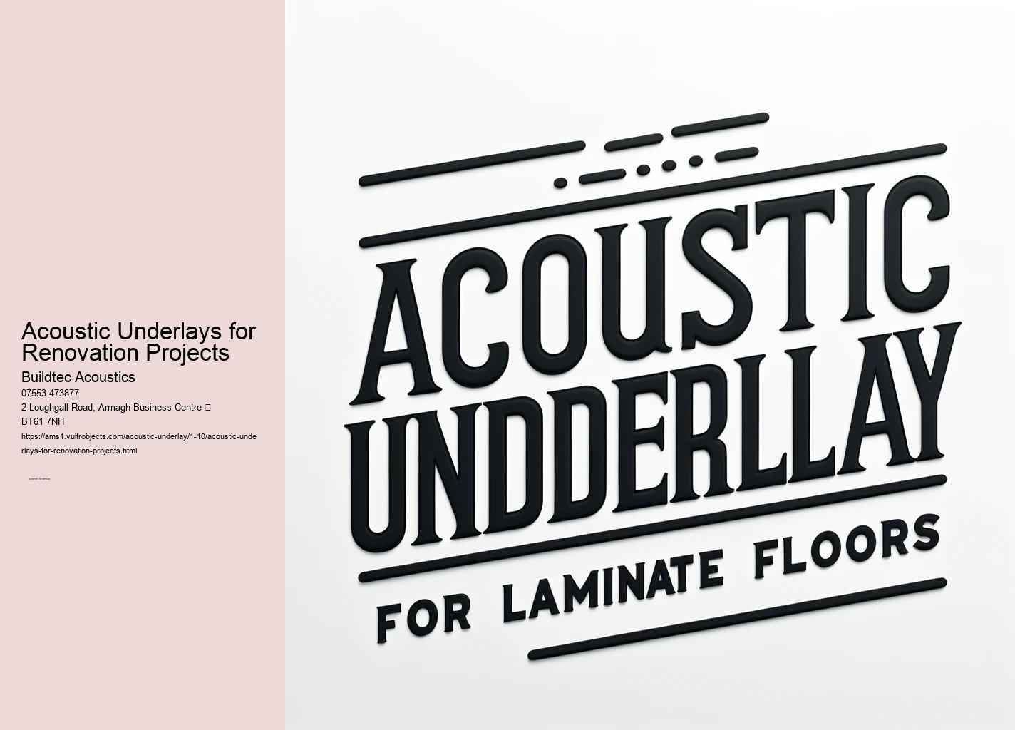 Acoustic Underlays for Ceiling and Wall Soundproofing