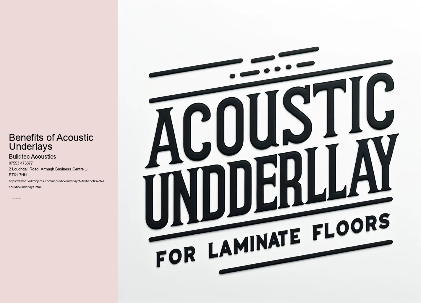 Acoustic Underlays for Floating Floor Systems