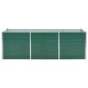 Canteiro elevado de jardim aço galvanizado 240x80x77 cm verde - Image 3