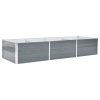 Canteiro elevado de jardim aço galvanizado 240x80x45cm cinzento - Image 2