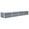 Canteiro elevado de jardim aço galvanizado 320x80x45cm cinzento - Image 2