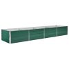 Canteiro elevado de jardim aço galvanizado 320x80x45 cm verde - Image 2