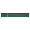Canteiro elevado de jardim aço galvanizado 320x80x45 cm verde - Image 3