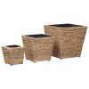 Floreiras elevadas para jardim 3 pcs jacinto de água