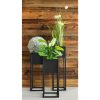Home&Styling Floreira com suporte de metal 50 cm preto - Image 2