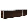 Canteiro elevado de jardim aço galvanizado 320x80x77cm castanho - Image 2