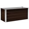 Canteiro elevado de jardim aço galvanizado 100x40x45cm castanho - Image 2