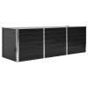 Canteiro elevado jardim aço galvanizado 240x80x77 cm antracite - Image 2