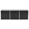 Canteiro elevado jardim aço galvanizado 240x80x77 cm antracite - Image 3