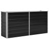 Canteiro elevado jardim aço galvanizado 160x40x77cm antracite - Image 2