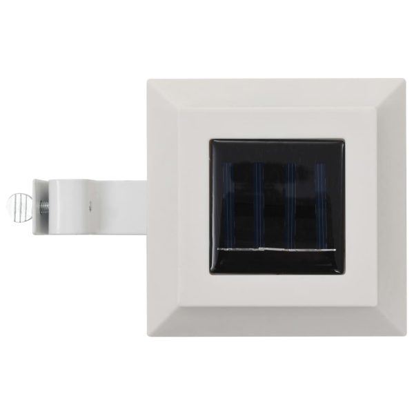 Candeeiro de exterior solar LED 12 pcs branco quadrado 12 cm - Image 5