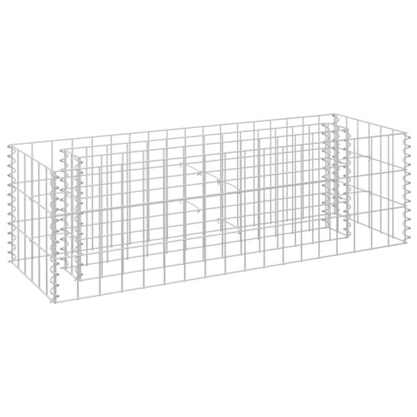 Canteiro elevado/cesto gabião 90x30x30 cm aço galvanizado - Image 2