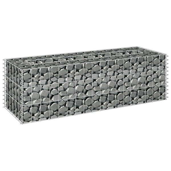 Canteiro elevado/cesto gabião 90x30x30 cm aço galvanizado - Image 3
