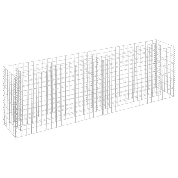 Canteiro elevado/cesto gabião 180x30x60 cm aço galvanizado - Image 2