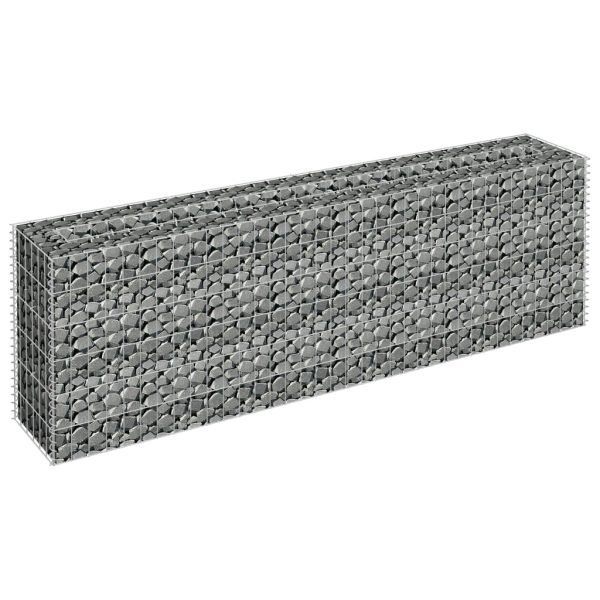 Canteiro elevado/cesto gabião 180x30x60 cm aço galvanizado - Image 3
