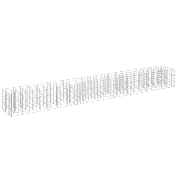 Canteiro elevado/cesto gabião 270x30x30 cm aço galvanizado - Image 2