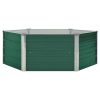 Canteiro de jardim elevado 129x129x46 cm aço galvanizado verde - Image 2