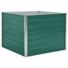 Canteiro jardim elevado 100x100x77cm aço galvanizado verde - Image 2
