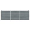 Canteiro elevado de jardim aço galvanizado 240x40x77cm cinzento - Image 2