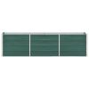 Canteiro elevado de jardim aço galvanizado 240x40x45 cm verde - Image 2