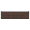 Canteiro elevado de jardim aço galvanizado 240x40x45cm castanho - Image 2