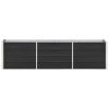 Canteiro elevado jardim aço galvanizado 240x40x45 cm antracite - Image 2
