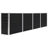 Canteiro jardim elevado 320x40x77 cm aço galvanizado antracite