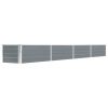 Canteiro elevado jardim aço galvanizado 320x40x45 cm cinzento - Image 2