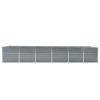 Canteiro elevado de jardim 480x80x77cm aço galvanizado cinzento - Image 4