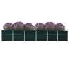 Canteiro elevado de jardim 480x80x77 cm aço galvanizado verde - Image 3