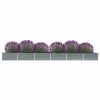 Canteiro elevado jardim aço galvanizado 600x80x45 cm cinzento