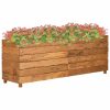 Floreira 150x40x55 cm teca reciclada e aço