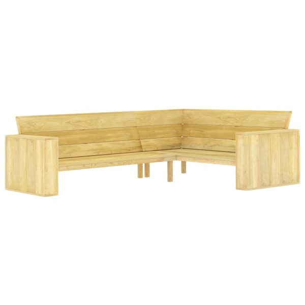 4 pcs conjunto lounge de jardim madeira de pinho impregnada - Image 3