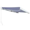 Toldo manual com caixa 450x300 cm azul e branco - Image 3