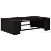 10 pcs conjunto lounge para jardim vime PE preto - Image 2