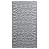 Tapete de exterior 160x230 cm PP branco e preto - Image 2