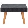 Mesa de centro para jardim vime PE preto - Image 3