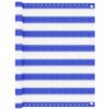 Tela de varanda 90x400 cm PEAD azul e branco