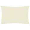 Para-sol estilo vela 160 g/m² 2x3 m PEAD cor creme