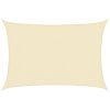 Para-sol estilo vela 160 g/m² 2,5x4 m PEAD cor creme