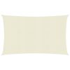 Para-sol estilo vela 160 g/m² 2,5x4,5 m PEAD cor creme