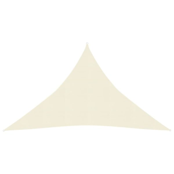 Para-sol estilo vela 160 g/m² 2,5x2,5x3,5 m PEAD cor creme