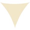 Para-sol estilo vela 160 g/m² 4,5x4,5x4,5 m PEAD cor creme