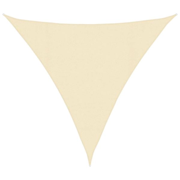 Para-sol estilo vela 160 g/m² 4,5x4,5x4,5 m PEAD cor creme