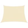 Para-sol estilo vela 160 g/m² 4/5x3 m PEAD cor creme