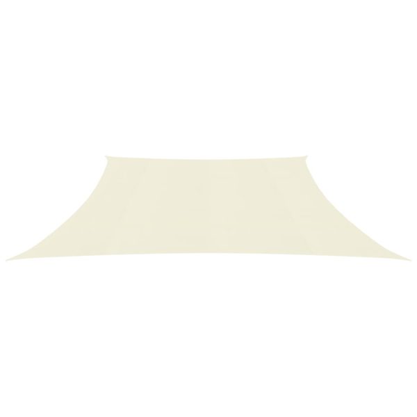 Para-sol estilo vela 160 g/m² 4/5x3 m PEAD cor creme - Image 2