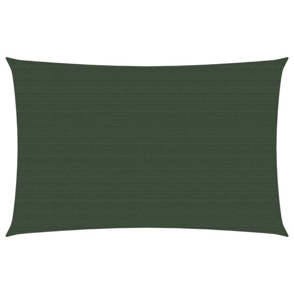 Para-sol estilo vela 160 g/m² 2x4,5 m PEAD verde-escuro