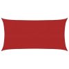 Para-sol estilo vela 160 g/m² 2x4 m PEAD vermelho