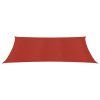 Para-sol estilo vela 160 g/m² 2x4 m PEAD vermelho - Image 2